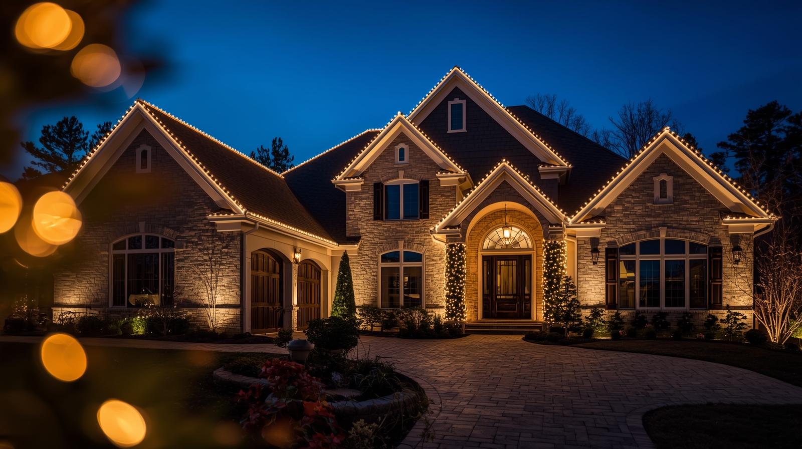Elegant Roofline Lighting